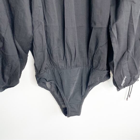 FREE PEOPLE Solid Sundown Bodysuit in Black Small NWT - Picture 4 of 8